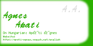 agnes apati business card